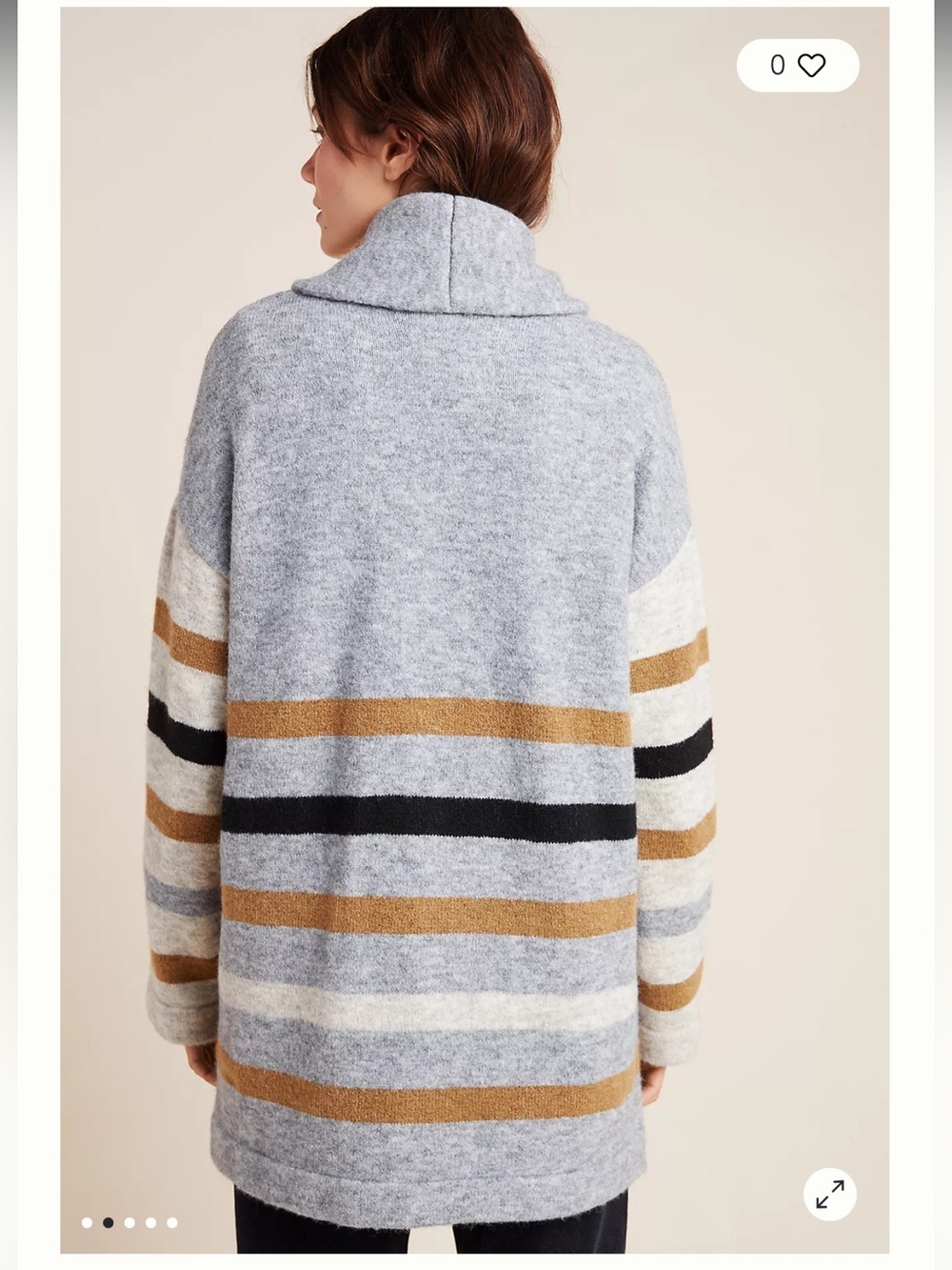by Anthropologie Vanja Striped Cardigan Acrylic/Wool Blend Large - Picture 3 of 13